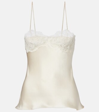 Lace-trimmed silk satin camisole | Chloé