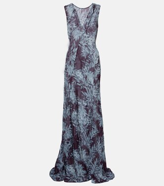 Printed chiffon gown | Dries Van Noten