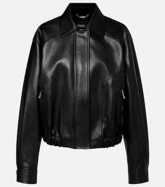 Leather blouson jacket | Versace