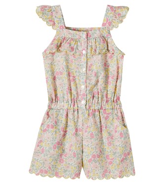 Floral scalloped cotton playsuit | Tartine et Chocolat