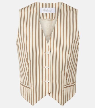 Fauno striped cotton and silk vest | Max Mara