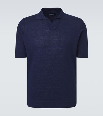 Linen and cotton polo shirt | Thom Sweeney