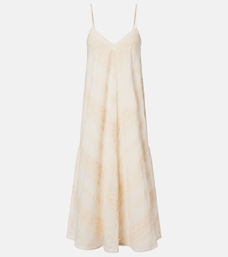 Abito midi in cotone con ricamo | Juliet Dunn