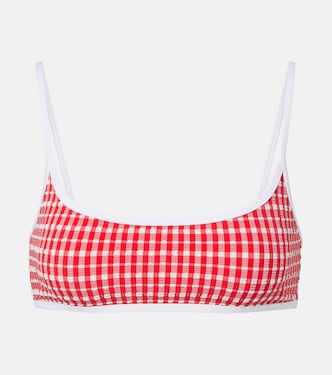 Muse Scoop gingham bikini top | Jade Swim
