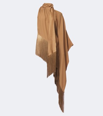 Atlas fringed scarf-detail crêpe cady blouse | Taller Marmo
