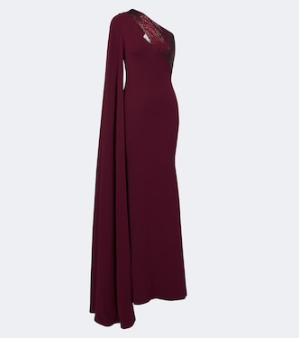 Robe longue asymétrique à ornements | Roland Mouret