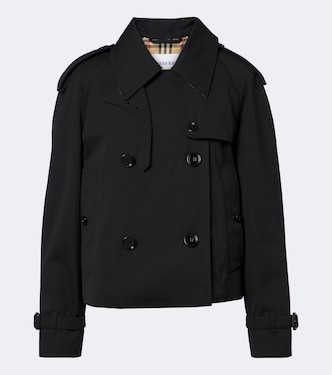 Double-breasted cotton gabardine jacket | Burberry