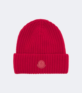 Logo ribbed-knit cashmere beanie | Moncler