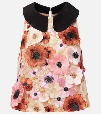 Blooming Meadow silk-trimmed top | Dorothee Schumacher