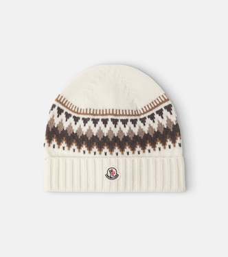 Fair Isle virgin wool beanie | Moncler Enfant