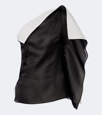 Draped one-shoulder silk top | Róhe