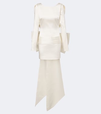 Vestido corto Isthar de satén con lazo | The New Arrivals Ilkyaz Ozel
