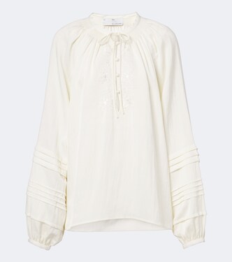 Oversized embroidered blouse | Xu Zhi