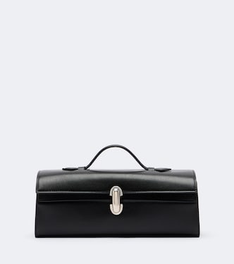 Symmetry Slim Small leather top handle bag | Savette