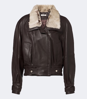 Veste en cuir et shearling | Jacques Wei