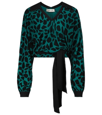 Bedrucktes Top Violet aus Jersey | Diane von Furstenberg