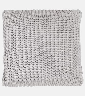 Cotton-blend knit cushion | Brunello Cucinelli