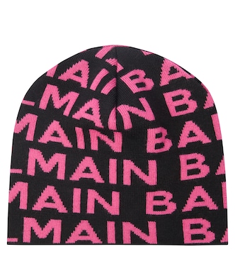Logo virgin wool beanie | Balmain Kids