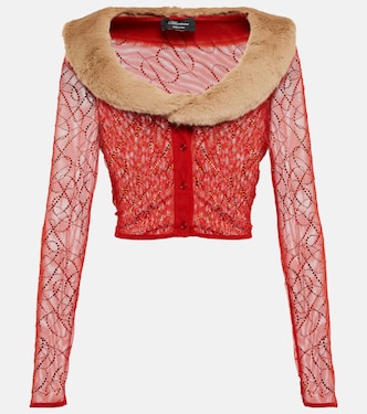 Verzierter Cardigan aus Mesh | Blumarine