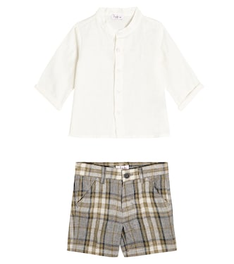Baby linen shirt and pants set | Il Gufo