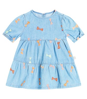 Bow-detail denim dress | Stella McCartney Kids