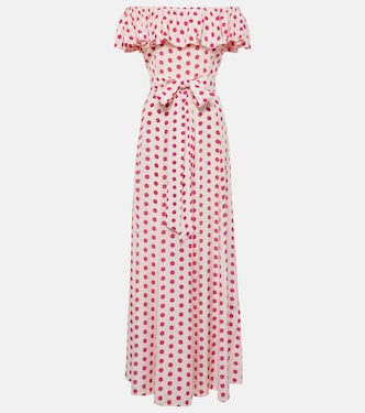 Giselle off-shoulder polka-dot midi dress | Alexandra Miro
