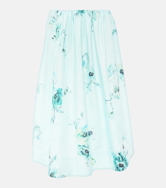Lightburst floral cotton midi skirt | Zimmermann