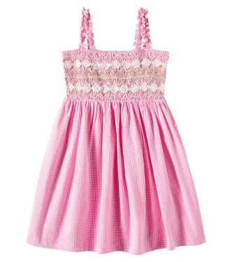 Tessa smocked gingham cotton dress | Louise Misha
