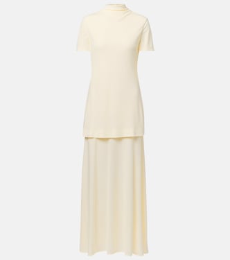 Layered crêpe maxi dress | Jil Sander