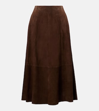 Suede midi skirt | Vince