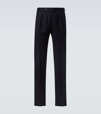 Virgin wool tapered pants | Slowear