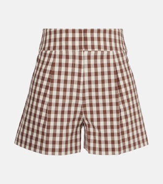 Haina gingham seersucker shorts | Veronica Beard