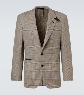 Checked wool and cashmere blazer | Dunhill