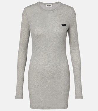 Cotton jersey minidress | Miu Miu