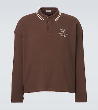 Geneva waffle-knit cotton polo sweater | Bode