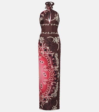 Printed silk maxi dress | The Attico