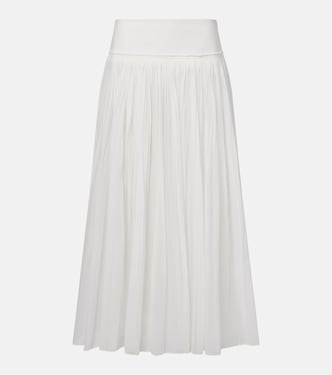 Pleated cotton muslin maxi skirt | Róhe