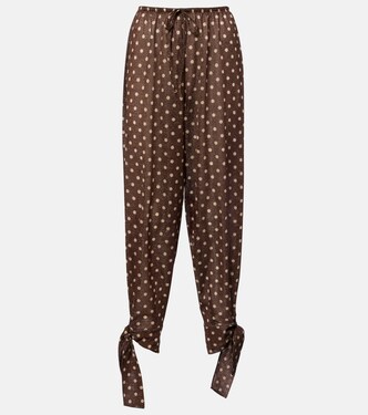 Lumière polka-dot tapered pants | Oséree