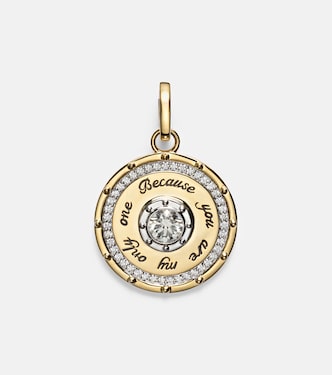 True Love Lovestruck Commitment Medium 18kt gold pendant with diamonds | FoundRae