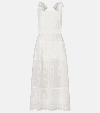 Aster lace-trimmed midi dress | Zimmermann