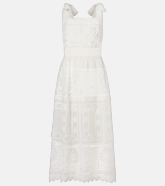 Aster lace-trimmed midi dress | Zimmermann