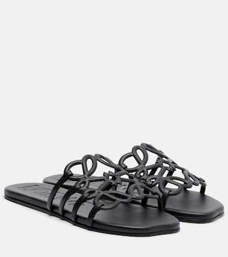 Paula's Ibiza Petal Anagram leather slides | Loewe