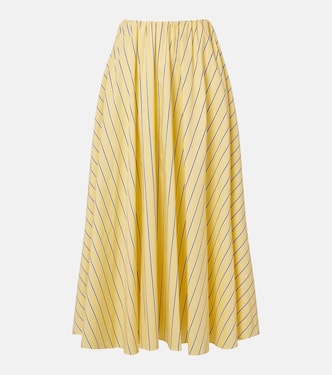 Milano striped cotton maxi skirt | Staud