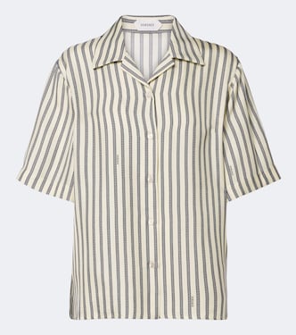 Striped silk bowling shirt | Versace