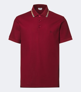 Burberry Check cotton piqué polo shirt | Burberry