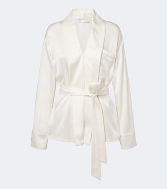 Alba belted satin blouse | Victoria Beckham