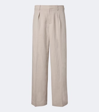 Linen-blend wide-leg pants | JW Anderson