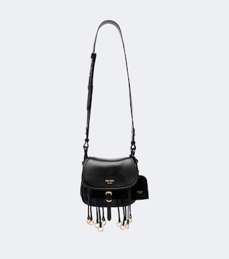 Sac porté épaule Prada Corsaire Mini en cuir à franges | Prada