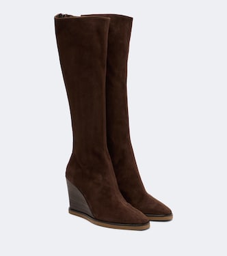 Saint Honoré suede knee-high boots | Aquazzura