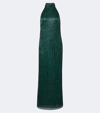 Jeanne halterneck lamé gown | Cala de la Cruz